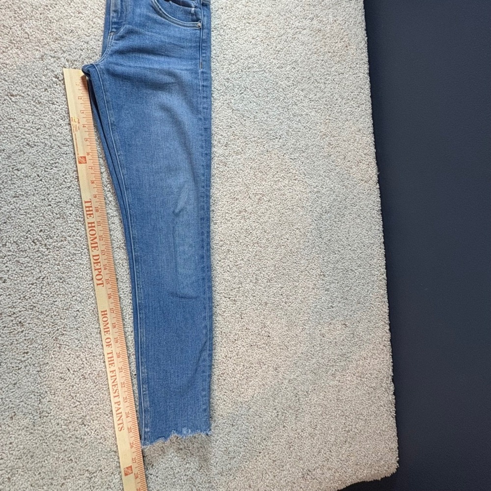 Rag Bone Mid Rise Ankle Skinny Jeans‎ Blue Frayed Raw Hem Size 25 - Picture 7 of 9